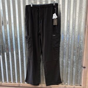 koi Men's 7-Pocket Stretch Scrub Pants Black-Medium